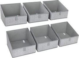 Dimj Closet Baskets, 6 Packs Trapezoid Storage Bins, Fabric Baskets, And Books. - $41.87