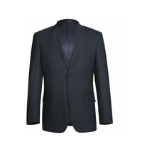Men Renoir Suit Super 140 Wool Side Vent Slim Fit English Plaid 559-3 Navy Blue image 3