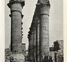 1942 Egypt Colonnade of Amenhotep III Historical Print Antique Ephemera ... - $20.98
