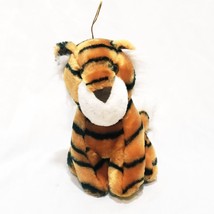 Tiger Sitting up Orange Black Plush Stuffed Animal Toy 7&quot;  Wild Cat - £14.23 GBP
