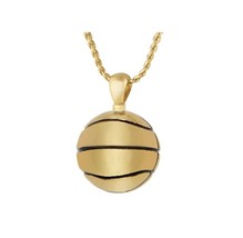 Basketball 10KT Gold Cremation Jewelry Urn - £479.57 GBP