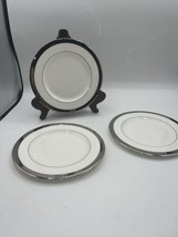 Lenox Jewel, platinum 8 inch salad plates set of three platinum border - £18.57 GBP
