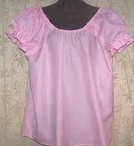 PINK  Renaissance CHEMISE peasant blouse  - £27.97 GBP