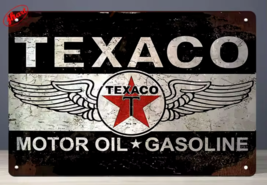Texaco Motor Oil - Gasoline Vintage Novelty Metal Sign 12&quot; x 8&quot; Wall Art - £7.06 GBP