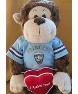 Build A Bear Monkey with Heart and Princess University Shirt 18&quot; - £12.61 GBP