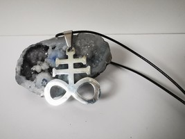 Handmade Stainless Steel Leviathan Cross Pendant Necklaces Medallion Amulet - £11.18 GBP