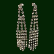 vintage rhinestone earrings - $20.77