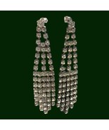 vintage rhinestone earrings - $20.77