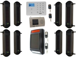 Complete Perimeter Alarm - 4 x Wireless Solar Beams - GSM Dialler - Sola... - $1,259.68