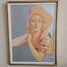 Edward Mason Eggleston Framed Lito-Gravura Print Untitled Portrait of a Girl VTG - £42.34 GBP