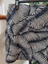 Ann Taylor Women Black &amp; Beige Palm Print Cotton Casual Mini Pencil Skirt Size 8 - £19.81 GBP