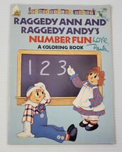 *L3) Vintage 1987 Raggedy Ann and Andy&#39;s Number Fun Coloring Book (Happy... - $7.91