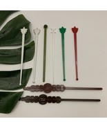 Vintage Hilton Hotels Swizzle Sticks Cocktail Stir Athens Portland Seatt... - $12.86