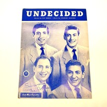 Vintage Sheet Music Undecided 1939 Ames Brothers Signed Wanda Jean Rupe - £11.02 GBP