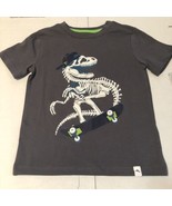 tommy bahama boys dinosaur skakeboard short sleeve t shirt size xs 4 Gra... - $13.19