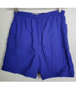 Vtg Performance Cycling Wear Mens Blue Nylon Shorts Lined Medium - $9.90