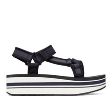 Tory Burch Sport Strappy Sandal Black Navy Comfort Platform Sz 9, NIB - $148.49