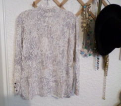 Chico&#39;s Python Print Zip Back Mock Neck Sweater NWT Chico&#39;s 2 M/L - $34.65