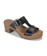 Baretraps Womens 8 M Black Leather Gwenney Wedge Heel Sandals NIB XG2 - $37.23
