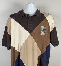 Old Course St Andrews Scotland Polo Golf Shirt Mens XL Argyle Pattern Cotton - £23.27 GBP