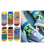 Jefferies Socks Boys Tools Stripe Pattern Colorful Cotton Ankle Crew Soc... - £13.36 GBP
