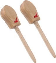 Bqlzr Wooden Castanet Clapper W/Handle For Musical Percussion Musical, L... - £30.83 GBP