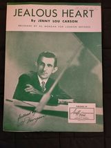 Vintage Sheet Music Jealous Heart By Jenny Lou Cason - €4,08 EUR