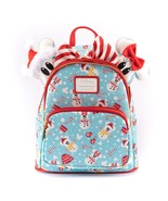 Loungefly Disney Christmas Mickey and Minnie Christmas Backpack + Matchi... - £101.98 GBP