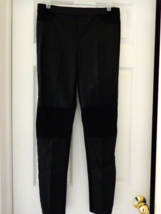 Calvin Klein Stretch Black Ladies Faux Leather Jeans Size 8 (#2985)  - $24.99