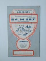 Military Comic MEDAL FOR BRAVERY Citation Exhibit Supply Vintage Postcard  - $4.75