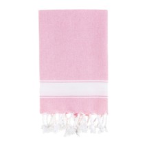 Bello Turkish Beach Towel, Soft Peskir Pink, Handwoven Peshtemal, 39 x 6... - £47.80 GBP