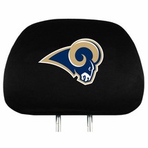 LOS ANGELES RAMS TWO PACK HEAD REST COVERS NEW &amp; OFFICIALLY LICENSED - £12.33 GBP