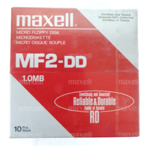 Maxell MF2-DD Micro Floppy Disk 1.0MB Double Density Double Sided - £29.81 GBP
