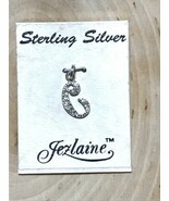 JEZLAINE STERLING SILVER 925 LETTER C CRYSTAL CHARM NWT $20 - €10,19 EUR
