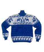 Vintage Kaufmanns Department Store Wool Turtleneck Sweater Skiing Christmas - £80.63 GBP