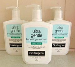 (3) Neutrogena Ultra Gentle Hydrating Cleanser Creamy Formula Sensitive ... - £28.98 GBP