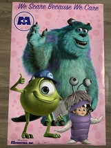 Vintage 2001 Disney Monsters Inc. Poster Original 22.375x34&#39;&#39; Inch RARE NEW - £35.36 GBP