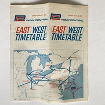 1971 Penn Central Railroad Passenger Train East West Schedule Time Table - $8.99
