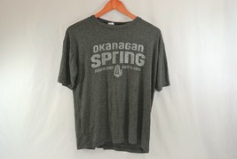Okanagan Spring Brewery T-Shirt Grey Size Medium Unisex Adult 70% Bamboo Used VG - £15.45 GBP