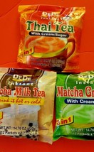 3 Pack Dede 3 In 1 Instant Boba Milk Tea,Thai Tea With Cream Sugar &amp; Matcha - £35.83 GBP