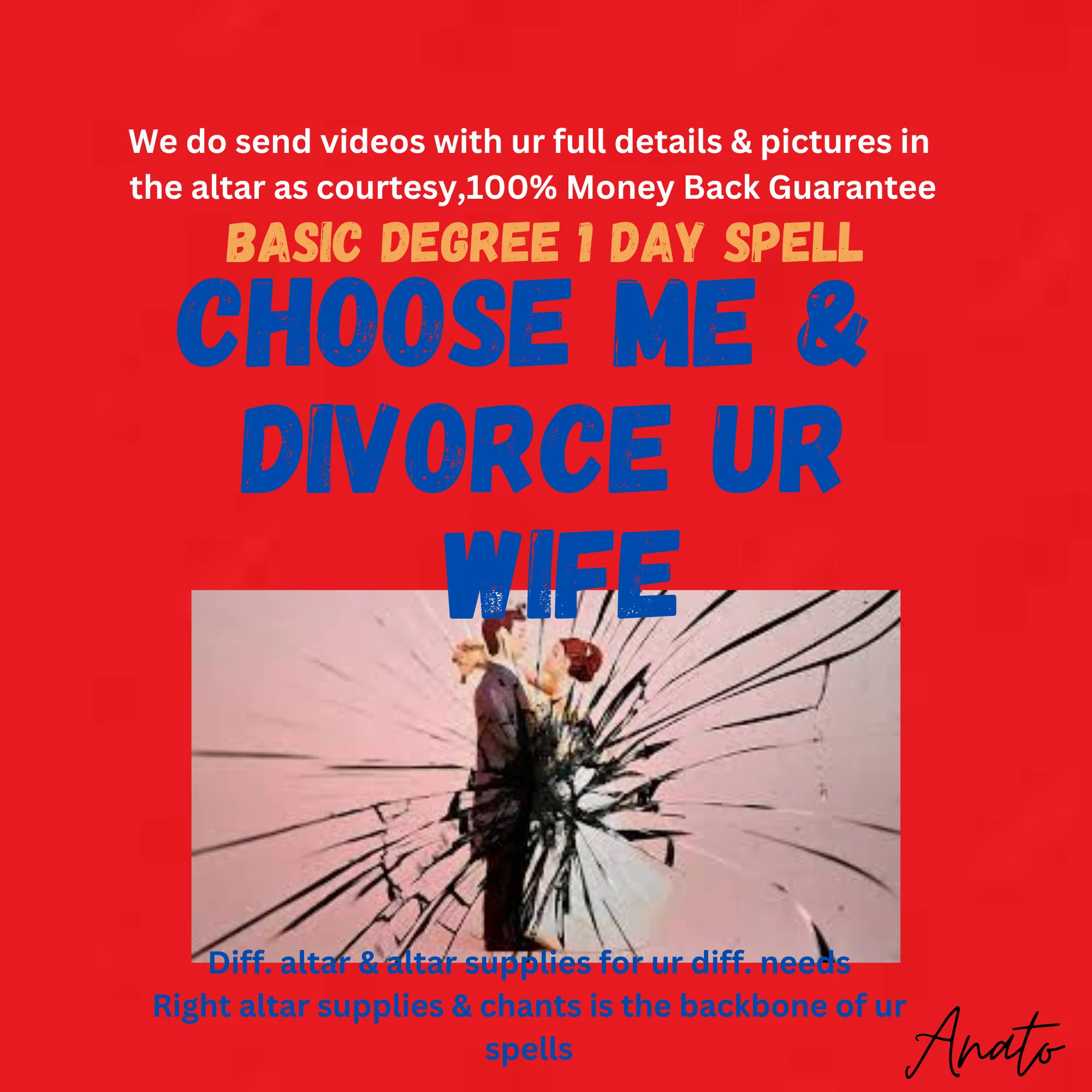 Love Me Choose Me and Divorce your wife, Love Spell Pick Me Spell casting - $100.00