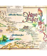 1993 West Indies Virgin Islands Placemat Vintage Drink Recipes Map Parad... - $27.39 CAD
