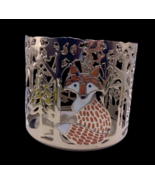Forest Critters Bath &amp; Body Works Metal Candle Holder Fox Owl Squirrel Rare - $49.72