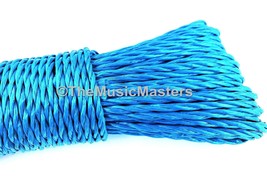 Blue 50ft Twisted Poly UTILITY ROPE Line Cargo Tie Down Tent Cord Twine ... - $8.35