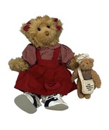 Vintage Saturday Evening Post Teddy Bear Plush Lot of 2 News Boy Girl w/... - $14.25