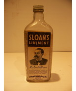 VINTAGE SLOANS LINIMENT GLASS BOTTLE W/ METAL SCREW TOP LID 6 OZ. - $26.98