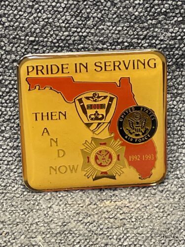 NEW VFW Pride In Serving Then And Now Florida Pin KG JD Veterans Foreign... - $9.89