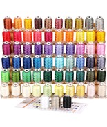 63 Brother Colors Polyester Machine Embroidery Thread Kit 500M - £48.03 GBP