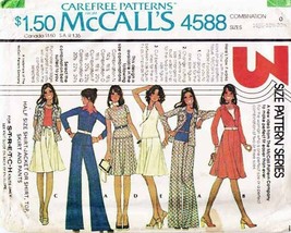 Vintage 1975 Misses&#39; KNIT SEPARATES McCall&#39;s Pattern 4588-m Size 16½-20½ - $12.00