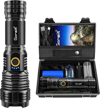 Flashlights LED High Lumens Rechargeable, Goreit 950000 Lumens XHP70.2 Super Bri - £34.30 GBP